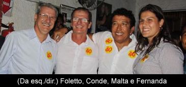 Magno Malta pede voto para Ricardo Conde e cutuca ex-prefeitos presos