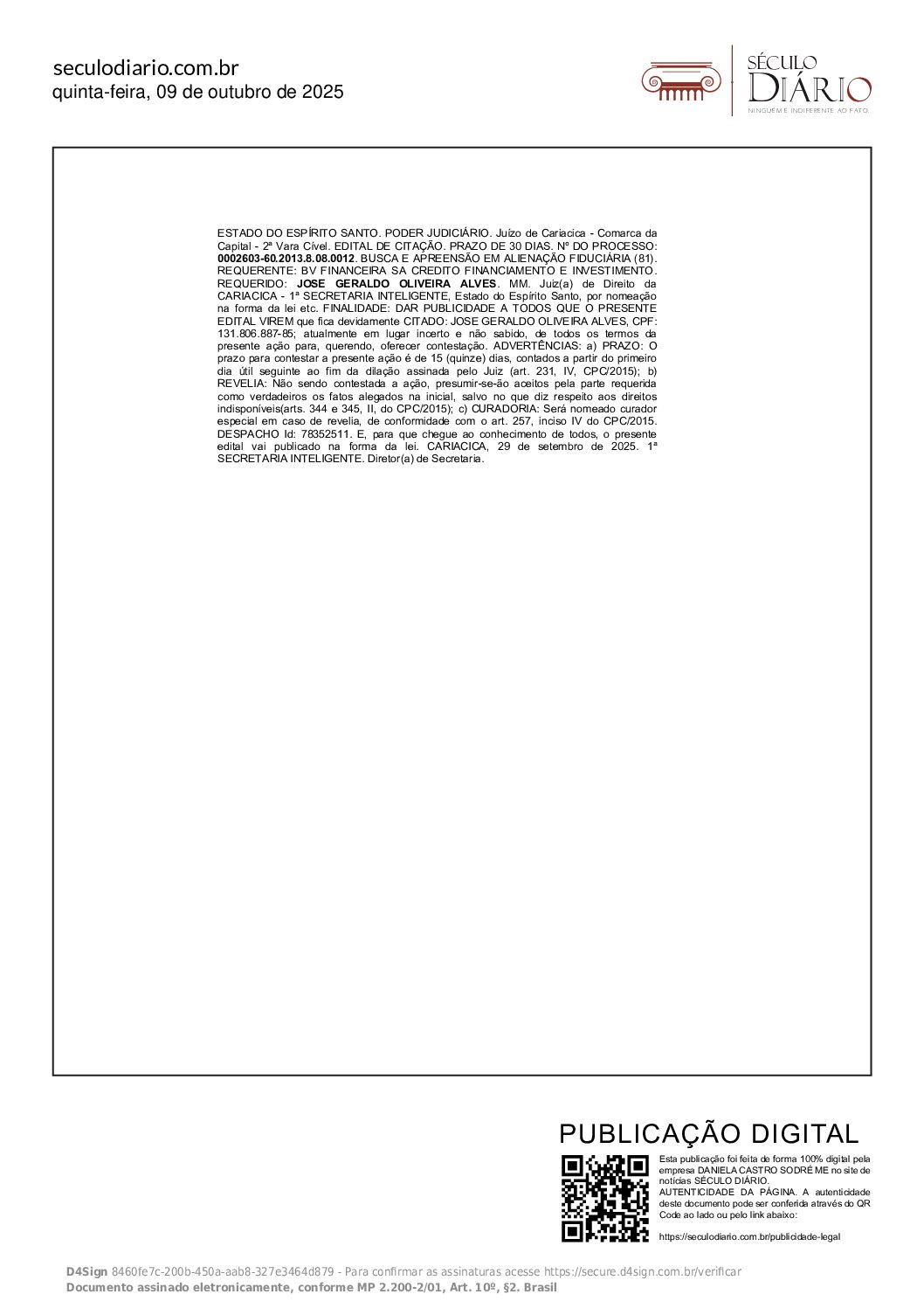 EDITAL DE CITAÇÃO